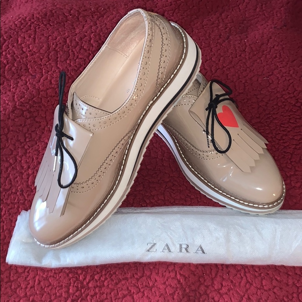 Beige Patton Leather Woman Loafers